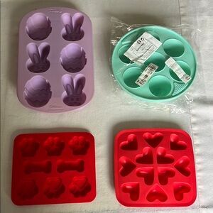 Silicone Mold Set - Purple, Green, Red